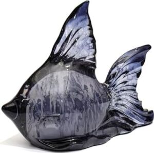 Dekoratif Ocean Art Siyah Balık Heykeli (23 Cm)