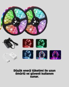 Smart Şerit LED Kumandalı USB Enerjili Suya Dayanıklı Dekoratif Aydınlatma