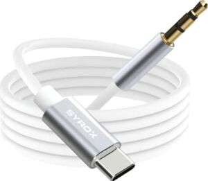 DT24T-J Type-C - 3.5mm Aux Dönüştürücü 1mt Ses Kablosu - Beyaz
