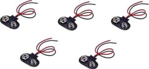 9 Volt Pil Başlığı 10 cm Kablolu, 5 Adet, IC-232,