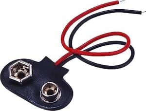 9 Volt Pil Başlığı 10 cm Kablolu, 5 Adet, IC-232,