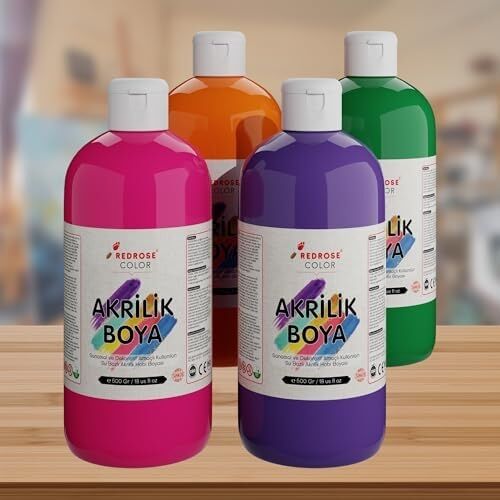 Ara Renkler Akrilik Boya 4'lü Set 4X500 gr
