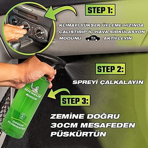 Michelin MC33566 500ML Pro Serisi Koltuk, Döşeme, Halı, Klima Havalandırma Koku Giderici Sprey