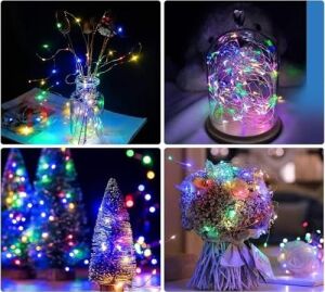 10 Metre Renkli 50LED Işıklar Peri Işıkları 8 Mod Rgb Işıkları USB Çok Renkli Işık Peri Dize Işıkları Tel Fonksiyonlu Süsleme Ince Telli Aydınlatmalı Şerit LED Yılbaşı Işık Yılbaşı Süsü