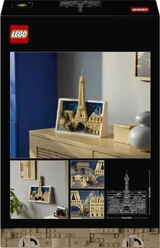 Architecture Paris – Aşıklar Şehri 21064 – Yetişkinler Için Eyfel Kulesi, Notre Dame, Zafer Takı ve Louvre Müzesi Mimari Simgelerini Içeren Dekoratif Model Yapım Seti, Hediye Fikri (958 Parça)