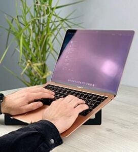 Bk Taşınabilir Siyah Ahşap Notebook Laptop Standı
