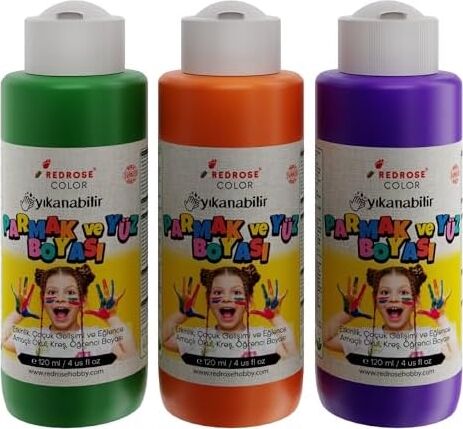 Yeşil-Mor-Turuncu Parmak Boyası 3'lü Set 3X120ML