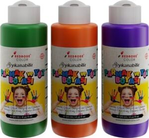 Yeşil-Mor-Turuncu Parmak Boyası 3'lü Set 3X120ML