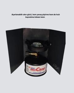 Kompakt Kamp Ocağı Seti Gaz Tüplü Ayarlanabilir Alevli 400G Hafif Tasarım