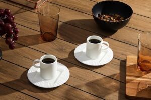 Superior Bone Porcelain Elix 2 Kişilik Kahve Takımı 85CC