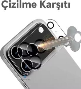 iPhone 17 Air Kamera Lens Koruyucu 9h Temperli Cam, Darbeye Dayanıklı, Çizilme Karşıtı Apple iPhone 17 Air ile Uyumlu