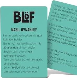 Desmond Blöf Kart Oyunu, Strateji ve Blöf, 12 Yaş ve Üzeri, 3-6 Oyuncu, Turkuaz, Sosyal Dedüksiyon Temalı