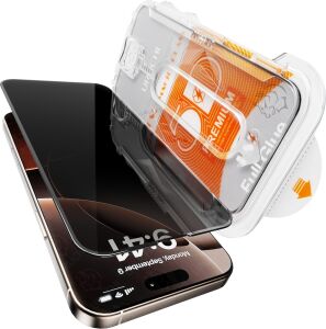 Epro iPhone 17 Pro Max Ile Uyumlu Premıum Gizlilik (Privacy) Ekran Koruyucu 45° Hayalet Görünüm, Kolay Kurulum Hizalama Aparatlı, Darbelere Karşı Ekstra Güçlü ve Toz Bırakmayan Temperli Cam