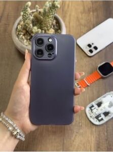 Süper Ince Mat Ultra Thin Silikon Kılıf Mor iPhone 14 Pro Max ile Uyumlu