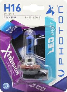 Ampul H16 12V 19W Xen Vision (Tekli Blister) (Beyaz Işık) 6000K Pht PH5516 Dv B1