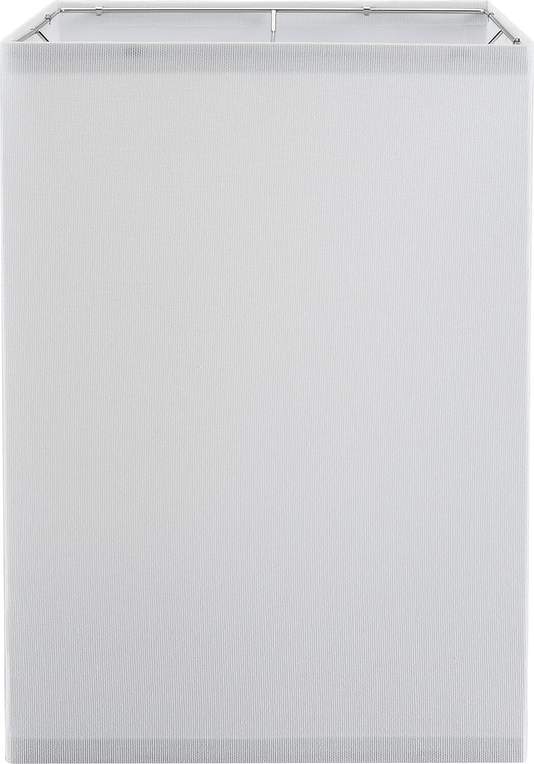 Aspen Creative 38702, Çağdaş Tasarım K/d Kare Örümcek Abajur, (25,4 cm + 25,4 Cm) Üst x (25,4 cm + 25,4 Cm) Alt x 35,4 cm Yükseklik, Beyaz Keten