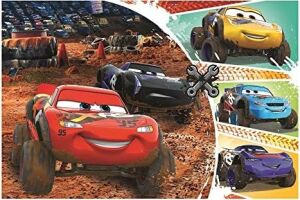 17327 Şimşek Mcqueen ve Arkadaşları,  Cars 60 Parça, 4 Yaşından Büyük Çocuklar Için Yapboz