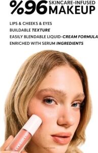 Cream Co. Allık Ruj Göz Farı Glow Tint Soft Mocha, Nemlendirici Makyaj, 504 Nude, Hyaluronik Asit Peptit