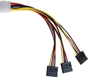 8549 Kasa Içi 3 Port Ide Molex Sata Power HDD 4 Pin Güç Kablosu 4pin Molex Erkek/ 3x 15PIN Sata Dişi 3 Port Sata Dişi 1 Port 4 Pin Ide Power Erkek