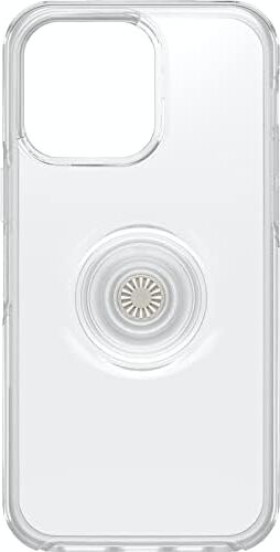 14 Pro Max Otter+Pop Kılıfı, Darbeye Dayanıklı, Düşmeye Dayanıklı, Popsockets Popgrip'li Koruyucu Kılıf, Askeri Standartlara Göre 3 Kez Test Edilmiştir, Şeffaf