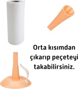 Havlu Peçetelik, Peçete Sarıcı, Kağıt Havlu Düzenleyici (Somon)