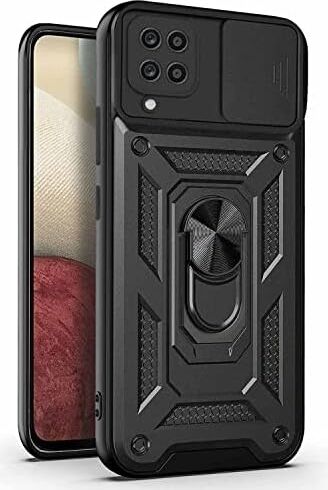 Galaxy A12 Için Kılıf Impact Resistant Siyah [galaxy A12 ile Uyumlu Kılıf - Siyah]