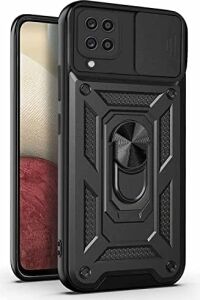 Galaxy A12 Için Kılıf Impact Resistant Siyah [galaxy A12 ile Uyumlu Kılıf - Siyah]