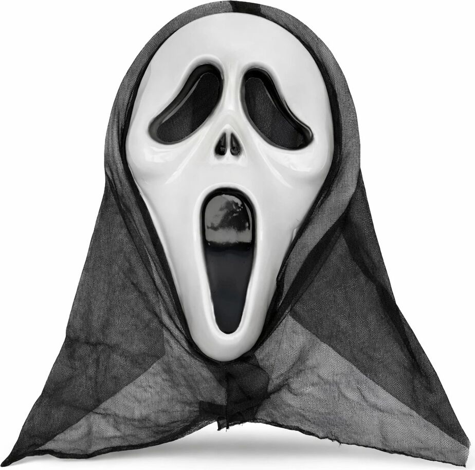 Kapşonlu Çığlık Maskesi Scream Maskesi - Hayalet Maskesi 33X21 cm