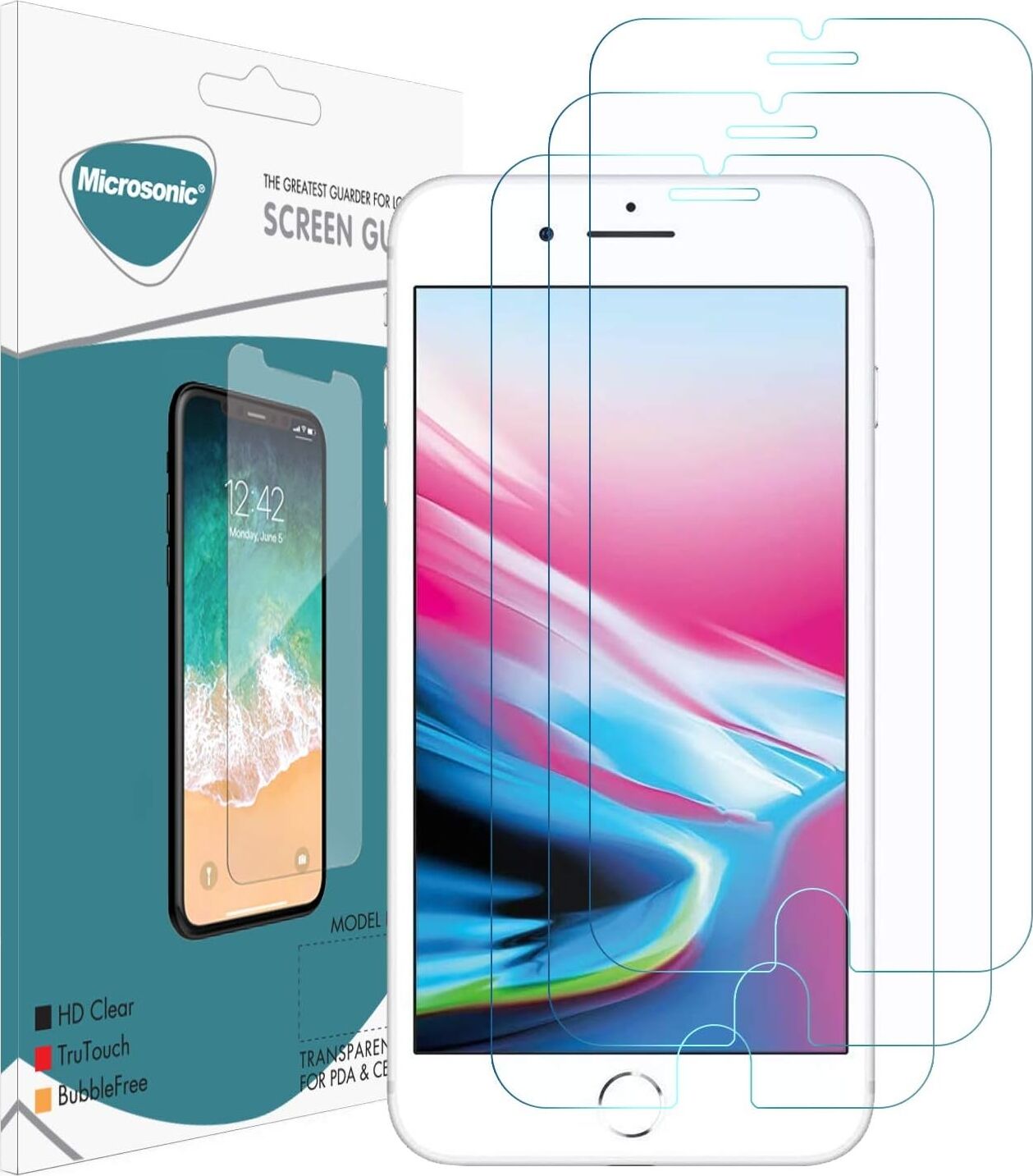 Apple iPhone 8 Plus Ekran Koruyucu Nano Cam (3'lü Paket)