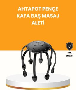 Saç Derisi Masaj Aleti 8 Bağımsız Kol 3 Modlu Derin Rahatlama