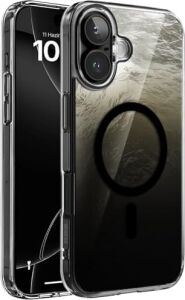 iPhone 16 Plus Için Shinemag Serisi Magsafe ile Uyumlu Göz Alıcı ve Şık Metalize Arka Tasarım Yüksek Kalite Materyal Premium Hybrid Kılıf Kapak (Siyah, 16 Plus)