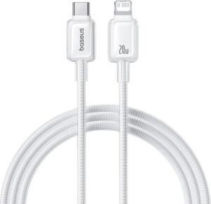 Crystal Hızlı Şarj C+Lightning 20W 1m Data Kablo - Beyaz