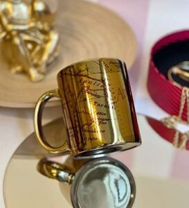 Travel Journal Tasarımlı Gold Kupa