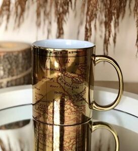 Travel Journal Tasarımlı Gold Kupa