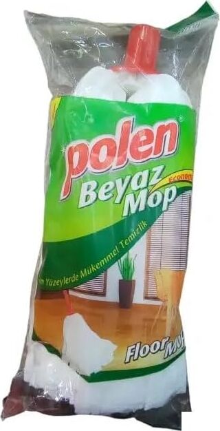 Polen 2819 Beyaz Mop KL60 | Yüksek Emici Mikrofiber Yedek Mop Başlığı, Ev ve Iş Yeri Uyumlu Pratik Islak ve Kuru Zemin Temizlik Paspası