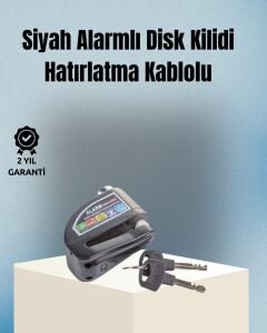 Motosiklet ve Bisiklet Için 6mm Pinli Alarmlı Disk Kilidi