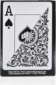 Copag %100 Plastik Oyun Kartları, Poker Boyu Endeks Tek Deste, Siyah