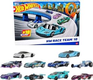 Oyuncak Arabalar, 10'lu Yarış Arabası Paketi, 1:64 Ölçekli Corvette, Lamborghini, Mclaren ve Originals Içerir (Amazon'a Özel)