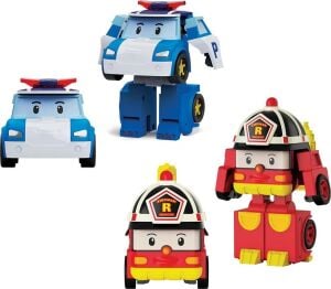 Polı MRT-674 Robocar Poli Mini Transforming Kasabanın Kurtarma Araçları 4lü Set