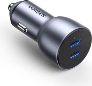 Çift Pd Type-C Çıkışlı 50W Araç Çakmaklık Şarj Cihazı