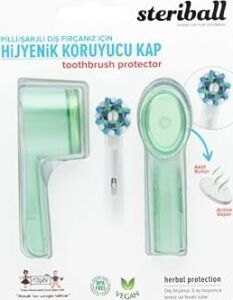 Şarjlı ve Pilli Diş Fırçaları Için Hijyenik Diş Fırçası Koruma Kabı-2'li Yeşil x 2