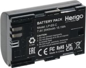 Lp-E6-C 2040MAH Type-C Şarjlı Batarya (Lp-E6 Uyumlu)