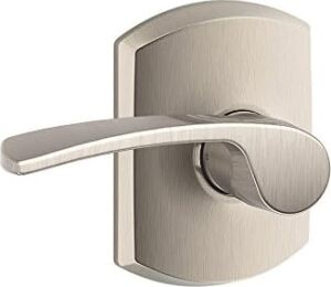 Lock Company F10MER619GRW F10 Serisi Merano W Greenwich Rose Passage Kapı Lock Saten Nikel