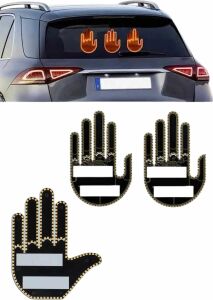 Kumandalı El LED Araba Içi 4 Farklı Mod El Orta Parmak LED