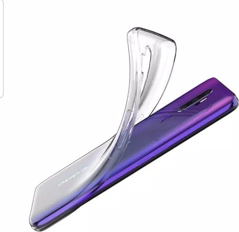 ile Uyumlu Şeffaf Clear Silikon Yüksek Kalite Darbeye Dayanıklı Şık Telefon Kılıfı (Oppo A5 2020/A9 2020)