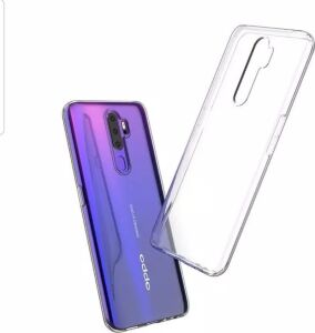 ile Uyumlu Şeffaf Clear Silikon Yüksek Kalite Darbeye Dayanıklı Şık Telefon Kılıfı (Oppo A5 2020/A9 2020)