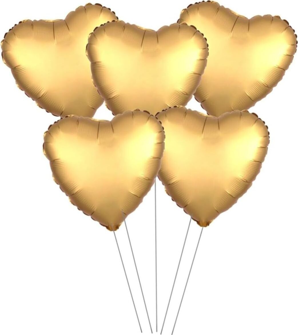 5 Li Kalp Gold 15 Inc Folyo Balon