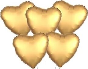 5 Li Kalp Gold 15 Inc Folyo Balon