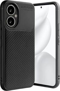 Honor 400 ile Uyumlu Silikon Kılıf Tpu Negro Silikon Ultra Slim Fit Kılıf Ile Uyumlu Karbon Delux Kılıf Siyah
