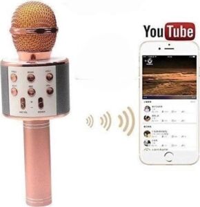 Bluetooth Hoparlör USB Aux Sd Kart Kaoroke Mikrofon Uzun Pil Ömrü